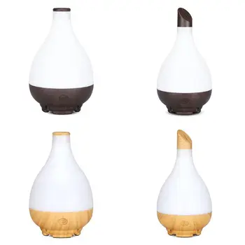 

100ml Wood Grain Air Humidifier Aroma Diffuser Mist Maker with Warm Night Light