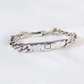

100% 925 sterling silver bracelet, classic fashion high-quality jewelry holiday gifts, exquisite workmanship, original logo 1:1