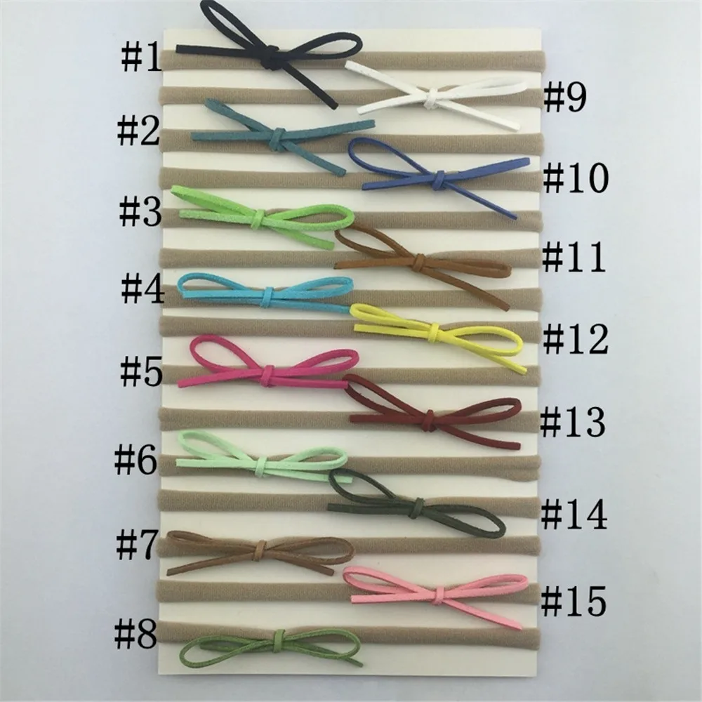20pcs/lot Popular seamless flexible ring DIY bow children headband nylon hair Rope elastic Nylon Headband | Детская одежда и обувь
