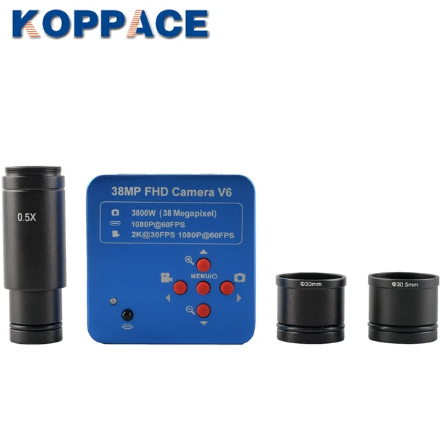 $US $139.99  KOPPCE 38 Million PixelHDMI Microscope Camera0.5X Electronic Eyepiece232mm30mm und 305mm Adapteruse
