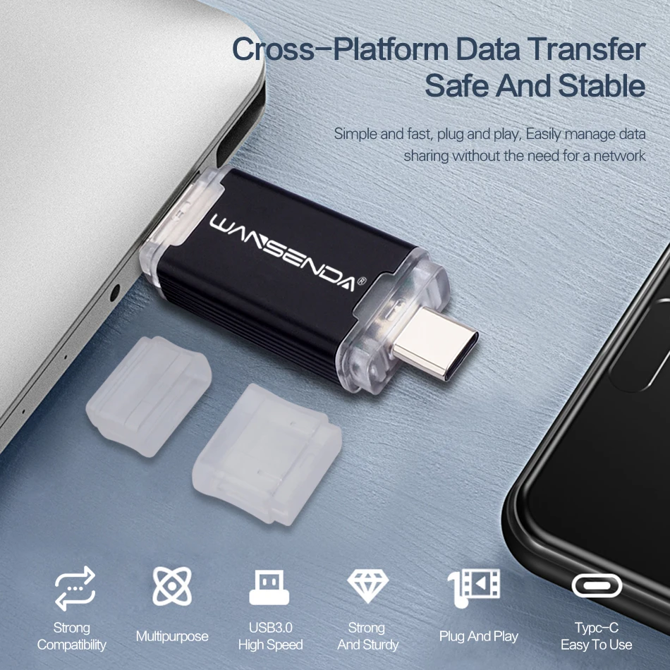 USB флеш накопитель 2 в 1 32 128 ГБ 256 512 ГБ|USB флэш-накопители| |