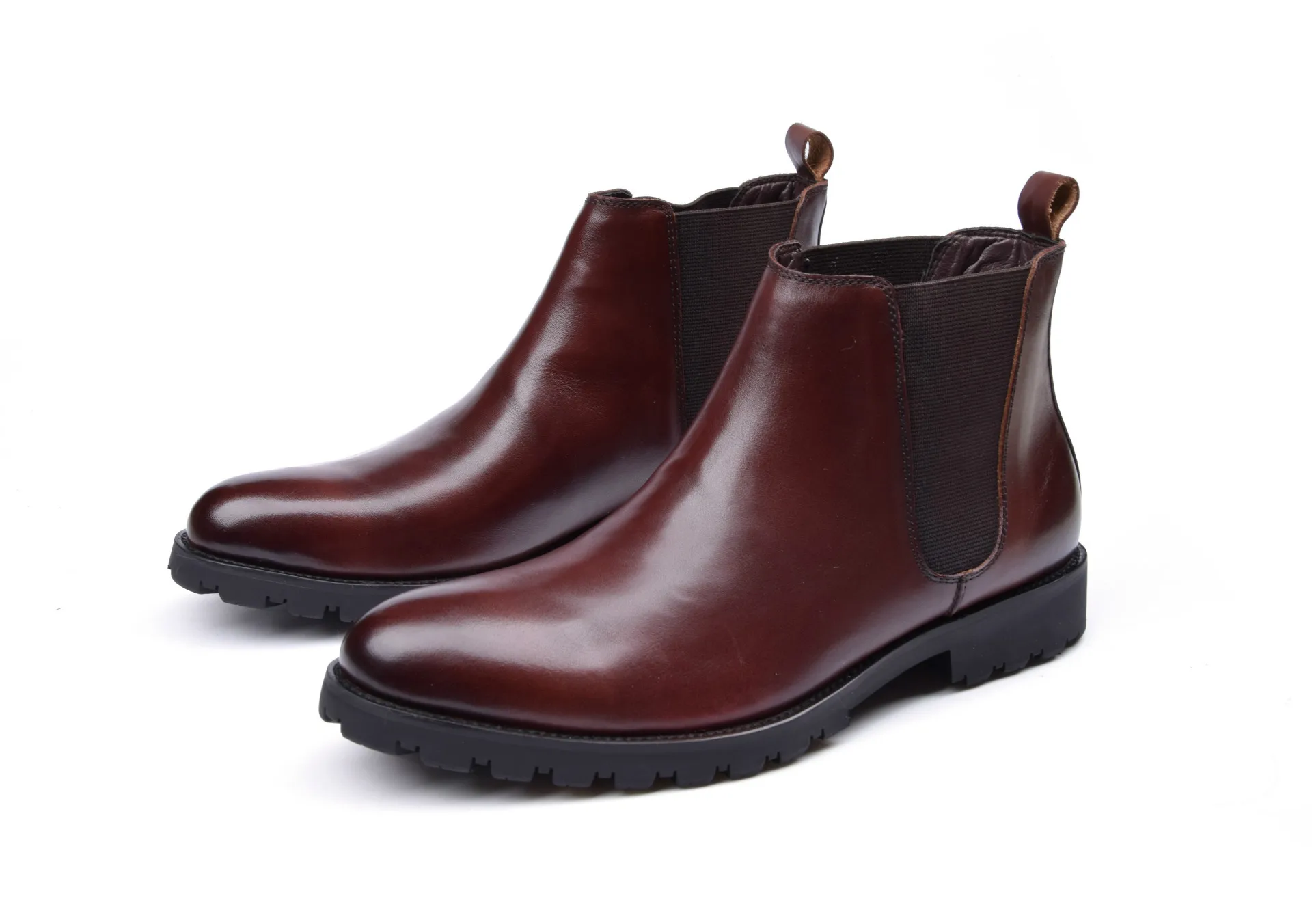 

Ankle Boots Botines Hombre Soft-Sole-Style Cowhide Business Leather Boots Black Brown Work Shoes Wedding Shoes Leather Boots