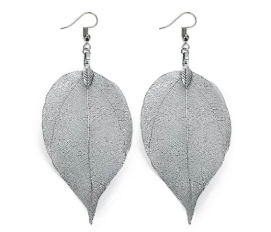 

1pair 4*6cm fashion stainless steel plating Earrings Leaves Leaf Shape for women fgs3d