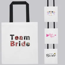 

Shopping Bag Women's Bag Handbag Shoulder Bag Casual Sweet Wind Cute Cartoon Bride Pattern Printing Travel Bag White Canvas Bag