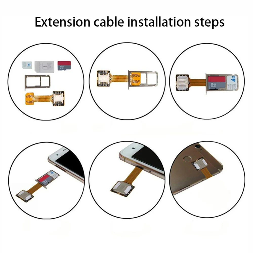 Новый двойной адаптер Micro SD для SIM карты гибридный Android Extender 2 Extension Прямая