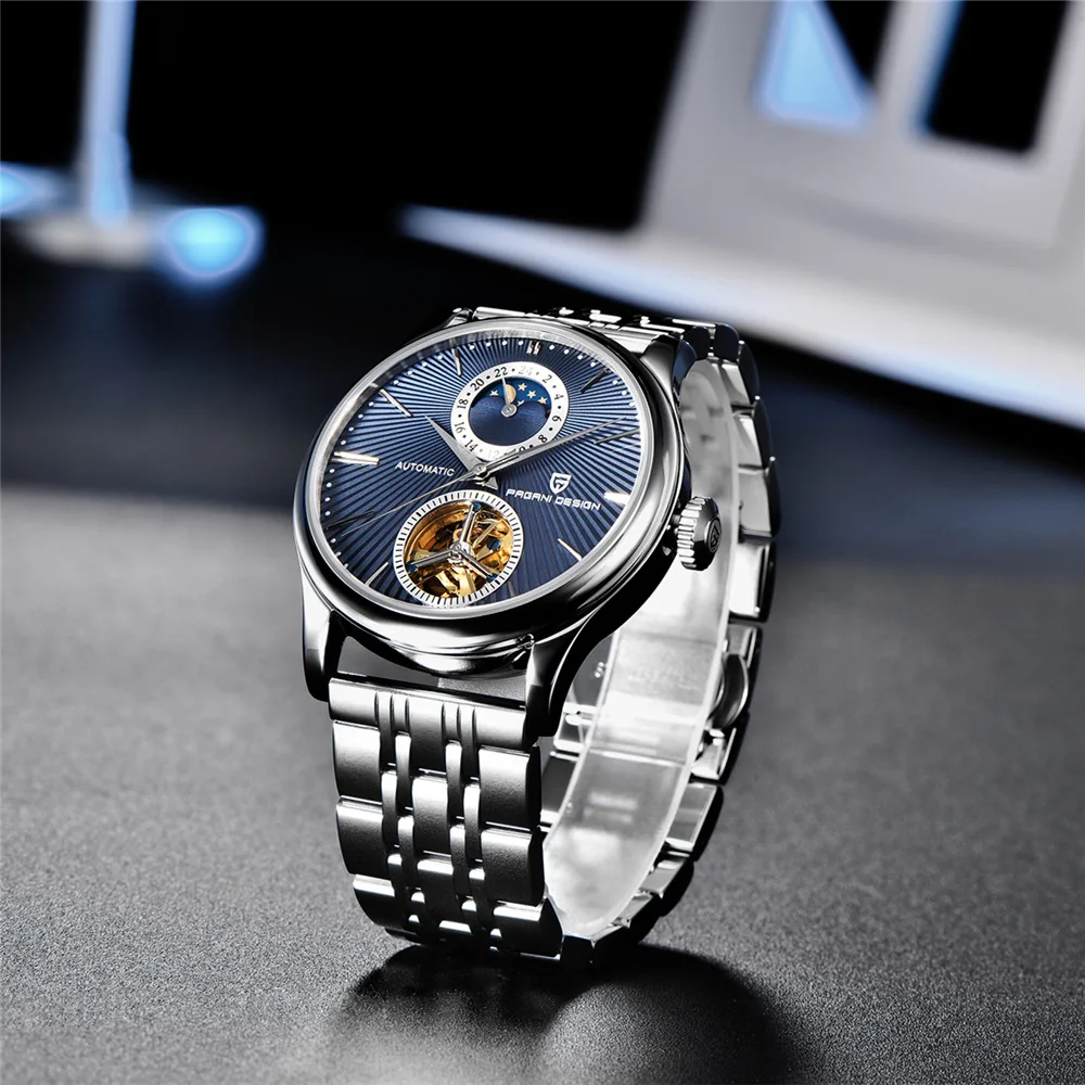 Часы PAGANI DESIGN новинка 2020 сапфировое стекло 40 мм Повседневная мода GMT механические