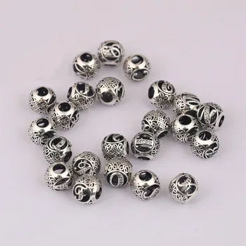 

A-R Authentic S925 Charm Openwork Alphabet 26 Letter With Crystal Beads fit Lady Bracelet Bangle