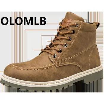 

men casual shoes High Top Desert boots Sneakers High-top leather Motorcycle boots breathable Outdoor Walking travel shoes
