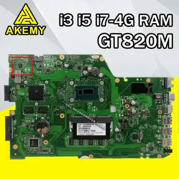 

X751LD laptop Motherboard GT820M For Asus X751L K751L K751LD R752L X751LN X751LD X751LJ Mainboard 4GB i3 i5 i7