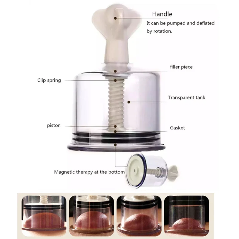 SHARE HO 10pcs 5 Size ABS Vacuum Cans Banks Hand-twisted Cupping Anti-cellulite Massage Jars Suction Chinese Health Care Therapy 3