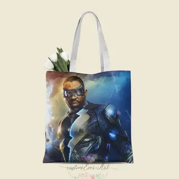 

Black Lightning tote bag custom canvas tote bags for women for teacher Birthday Bags Gift Bag personalized gifts