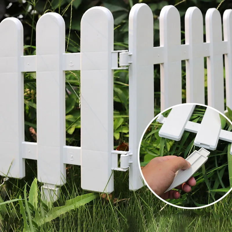 

5pcs Plastic Fence Courtyard Indoor Garden Fence Kindergarten Flower Garden Vegetable Small Fence DIY Christmas Decoration