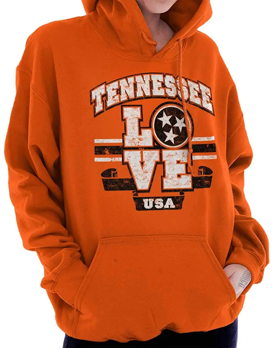 Tennessee Love State Flag TN USA Souvenir Hoodie |