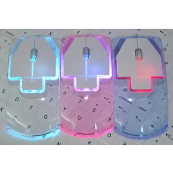 

Wireless mute mouse creative new transparent colorful luminous gift mouse