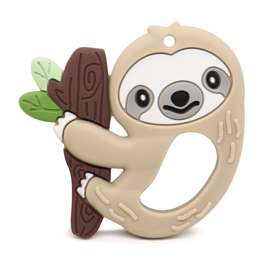 sloth silicone teether