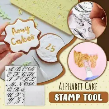 

Cake Tool Alphabet Cookie Cutter DIY Embosser Manual Stamp Mold Turning Sugar Mold Decorating Christmas Fondant Sugar Craft Hot