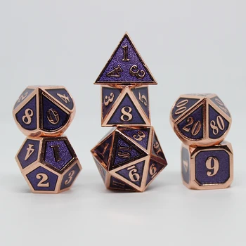 

rpg dice dungeons and dragons table games sales promotion polyhedral metal dices Zinc alloy Numerical combination dice
