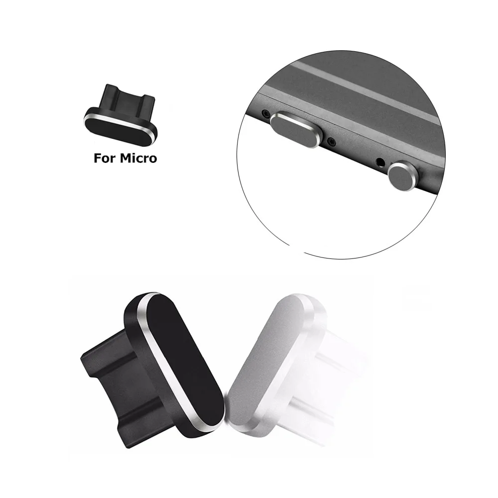 Зарядный порт Micro USB, пылезащитный штекер, Android мобильный телефон, металлический зарядный порт, цветной для Xiaomi Huawei Samsung android Phone - изображение