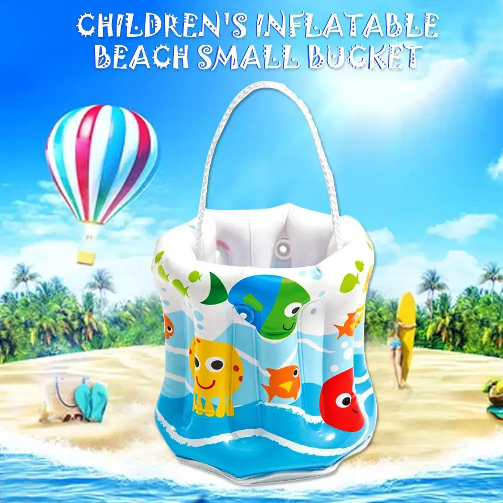 

Drink Holder Pool Float Transparent Bottom Submerged Beach Toys Inflatable Bucket Pool Toy for Underwater Observation