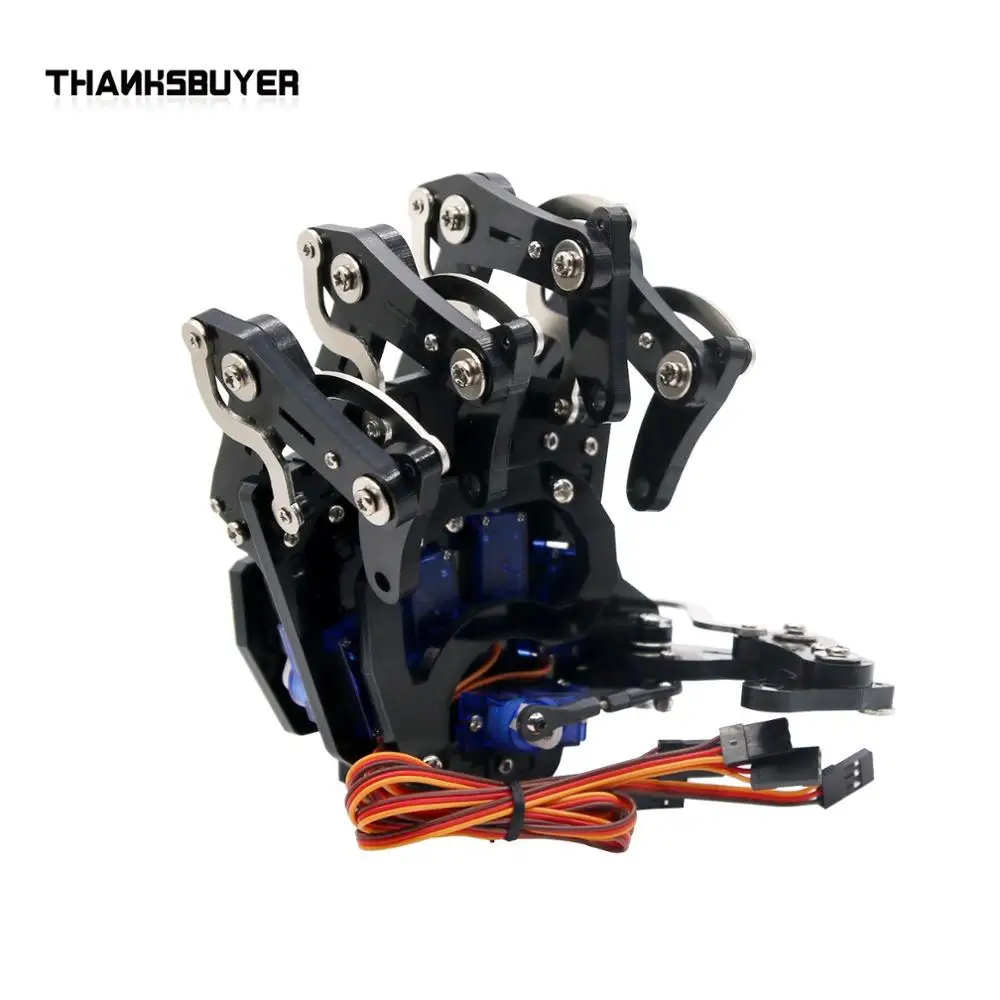 Robot Mechanical Claw Clamper Gripper Arm Left Hand Five Fingers with Servos 