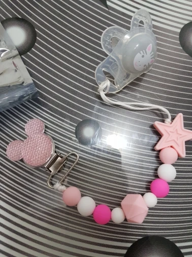 XCQGH 1 шт Bling Baby Соска для мальчика девочки держатель цепь силикон жевания бусины