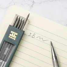 10 шт./кор. 2B HB черный 2,0 грифели для механических карандашей пополнения школьников автоматический поводок сердечника для заправки зажигалок карандаш графитные грифели для замены