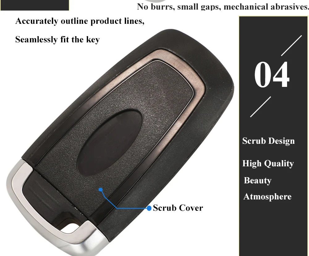 Keyforkess caso chiave dell'automobile per Ford Ranger Fusion Mustang Raptor Explorer F-150 F250 F-350 4/5BTN copertura chiave a distanza Fob Shell - H8ce6489082ff42b1bbae12b38e58099bc