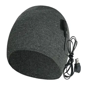 

2020 fashion Men Women Rechargeable Warm Heated Hat Winter Heated Hat Bicycle Intelligent Warm Heated Windproof Cap