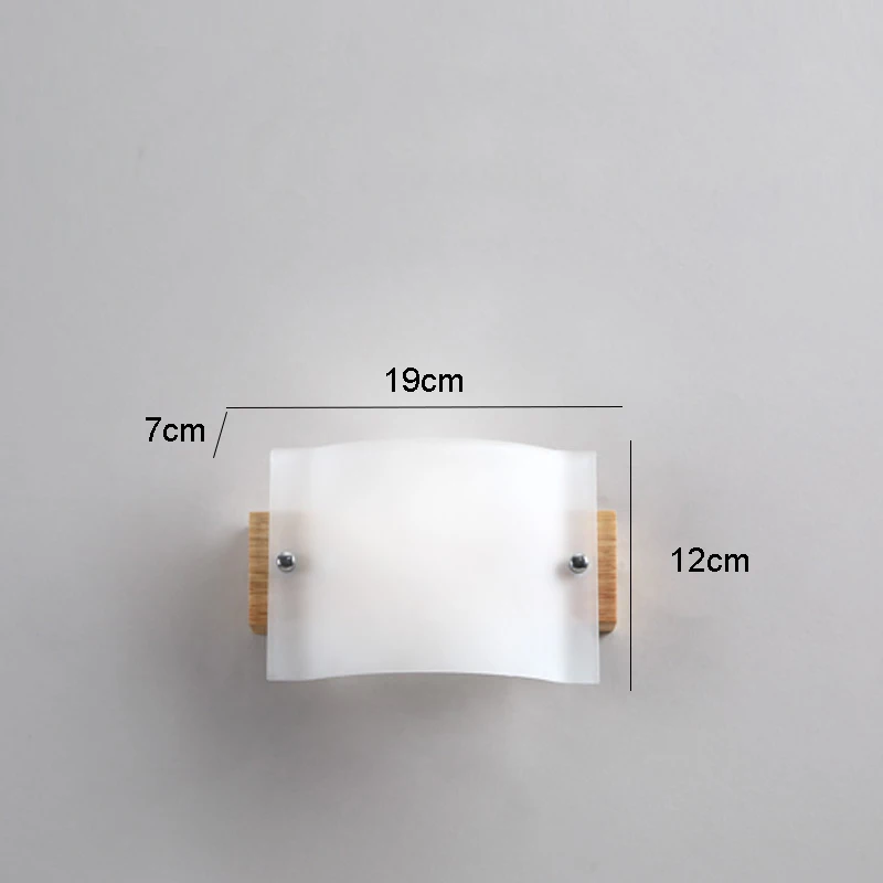 1 Light Скандинавский пост-современный светодиодный настенный светильник прикроватный светильник для коридора Встроенный Настенный светильник для ванной комнаты бра деревянная основа стеклянный абажур - Цвет абажура: 1 Light
