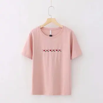

T Shirt Women Short Sleeved Color Womens Simple Tshirt 2019 New Women's