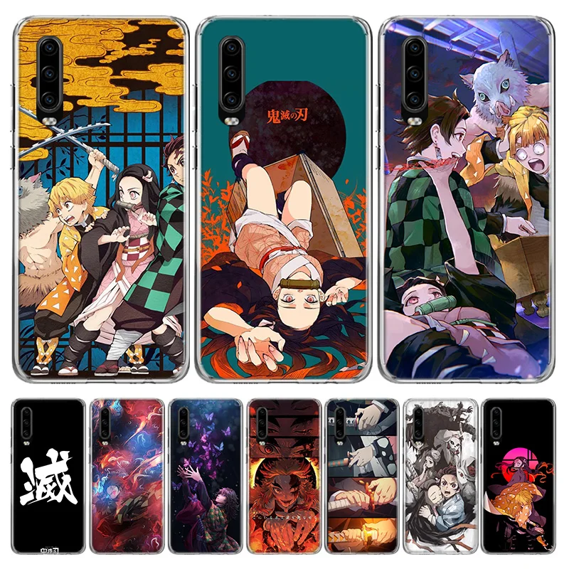 Чехол для телефона с аниме рассекающий демонов Kimetsu No Yaiba Huawei P40 P30 P20 Mate 30 20 10 Pro P10 Lite