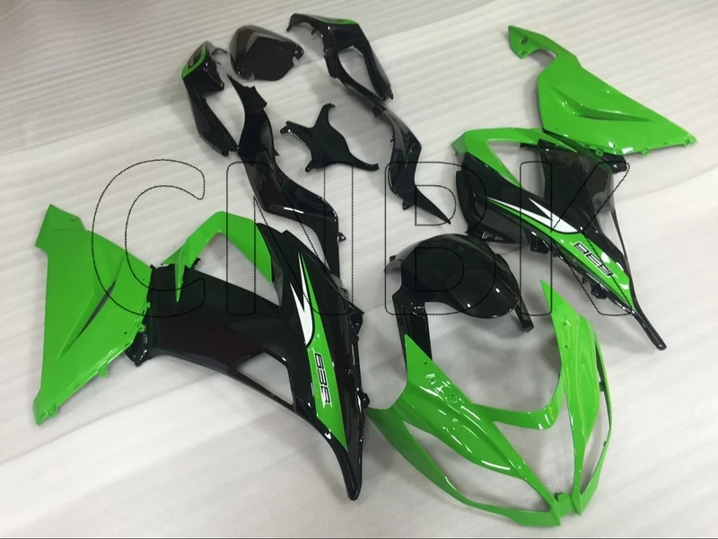 INJECTION mold Для Kawasaki Zx6r Обтекатели Zx6r зеленый черный обтекатель ниндзя Zx-6r 2013- обвес - Цвет: INJECTION mold