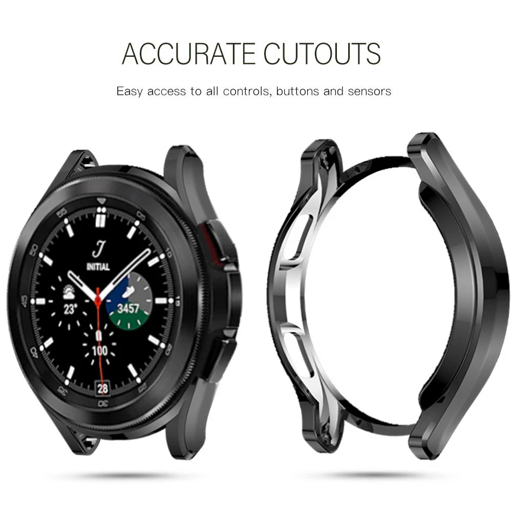 Case for samsung Galaxy watch 4 40mm 44mm classic 46mm 42mm TPU Plated all-around Screen protector cover bumper Accessories Case for samsung Galaxy watch 4 40mm 44mm classic 46mm 42mm TPU Plated all-around Screen protector cover bumper Accessories