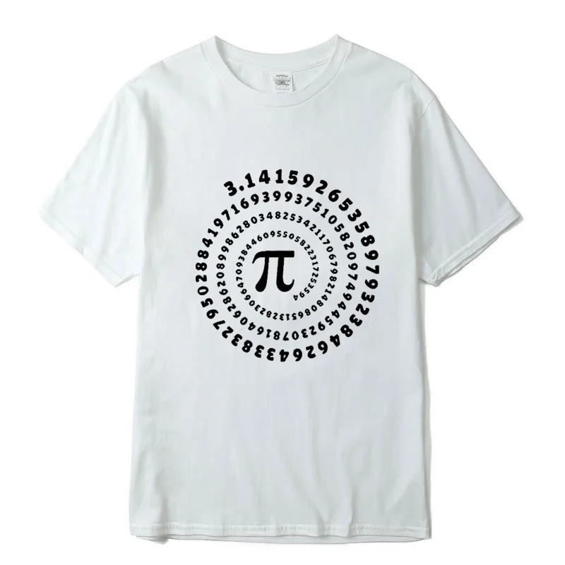 Men's T-shirt 100% cotton short sleeve Mathematical geometry printed men Tshirt  o-neck street style cool funny loose T-shirt