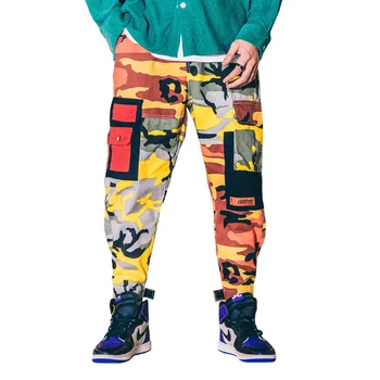 

Multi Color Patchwork Pockets Camouflage Cargo Pants Men Tactical Trousers Hip Hop 2020 Casual Streetwear Joggers Sweatpants