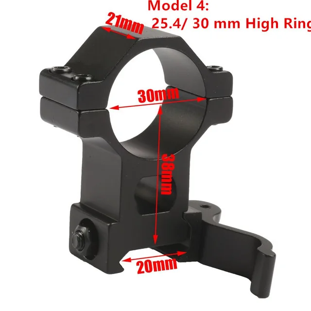 Rail20mm Ring30mm " 25,4/30 мм высокое кольцо 20 мм Вивер Пикатинни QD быстросъемное крепление для прицела для охоты Caza - Цвет: Rail20mm Ring30mm