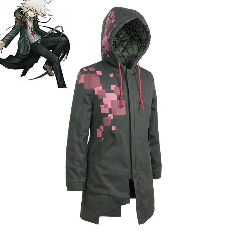 Супер данганронпа Komaeda Nagito утепленная куртка с капюшоном костюм для косплея Dangan
