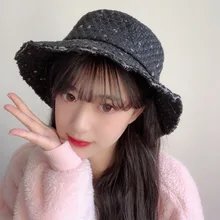 Нейтральная шляпа, женская шляпа, осень зима, стиль, универсальная, для улицы, японский стиль, полиэстер, художественная, складная, точка