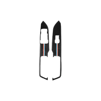 

Carbon Fiber Car Window Control Switch panel Decor Frame Cover fit for Ford Mustang 2015 2016 2017 Car accessories Sticker