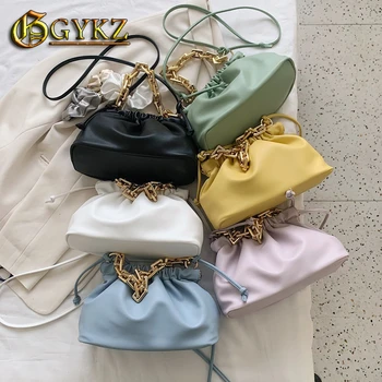 

Chains HandBag Dumpling Bag for Women Tote 2020 Vintage Small Branded Designer CrossbodyBag Solid Fashion Lady Clutch Female new