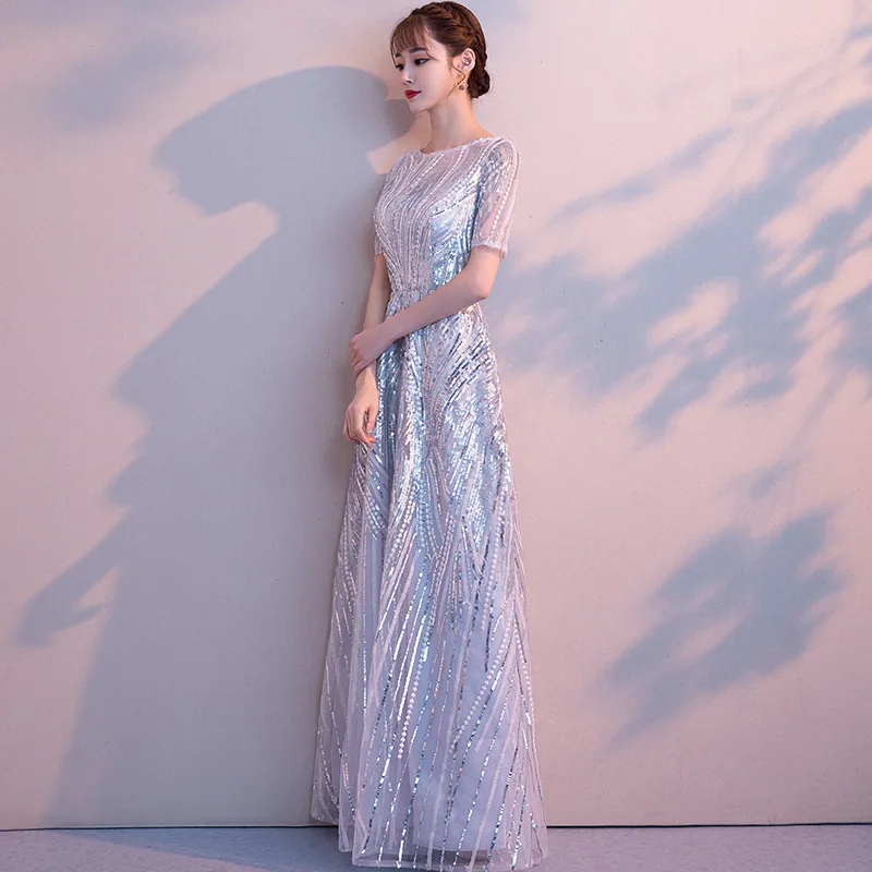 Вечерние женские платья с круглым вырезом, Длинные Cheongsam, ретро сексуальные тонкие платья, свадебные платья, Qipao, модные женские платья