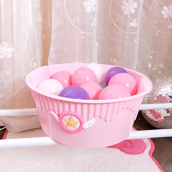 

1pcs Anime Card Captor Sakura Pink Plastic Wash Basin Washbowl Girls Kawaii Cartoon Portable Washbasin Washing Vegetable basin