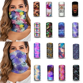 

Stretchy Polyester Neck Gaiter Printing Bandana Dust-Proof Sun-Protection Quick-Drying Cycling Washcloth Overlock Treatment