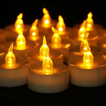 

12pcs Flickering LED Candle Lights With Remote Control Flameless Electric Tealight 28TC