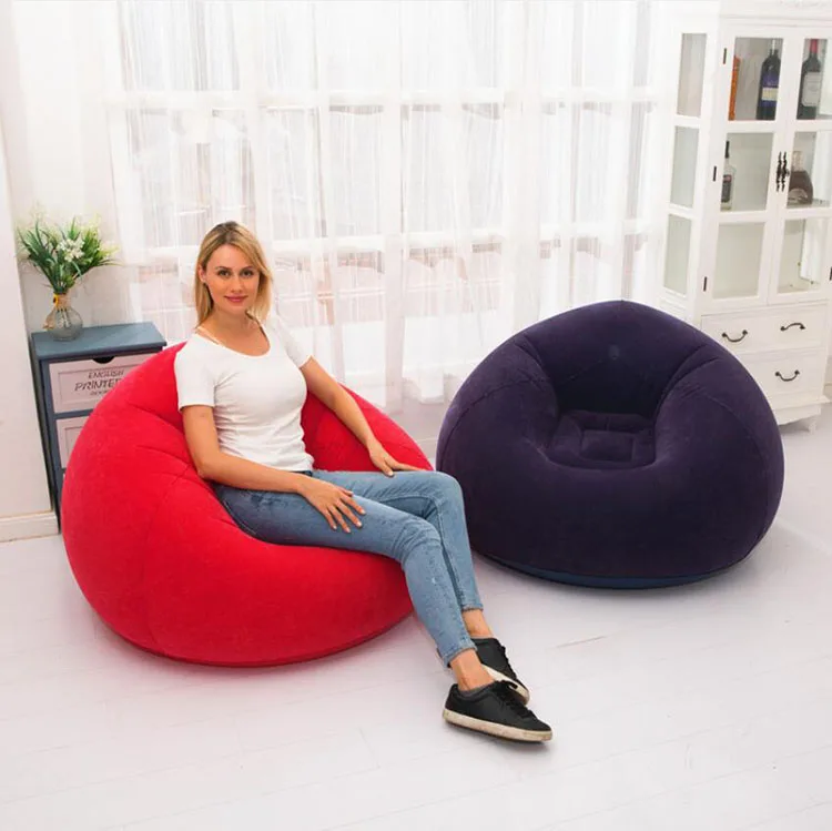 

Flocking Lazy Inflatable Sofa Chairs Seat Bean Bag Lounger Sofas Pouf Puff Couch Tatami Living Room Furniture