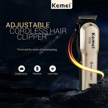 

KM-1032 Professional Electric Cordless Hair Clipper Beard Trimmer Cutting Razor EU Plug Haircut For Men Grooming
