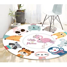 Мультфильм Фламинго Единорог Печатный круглый ковер для гостиной компьютерный стул Площадь Ковер детская игровая палатка напольный коврик гардеробный ковер