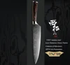 XITUO Kitchen Knives Damascus Veins Stainless Steel Knives Color Wood Handle Paring Utility Santoku Slicing Chef Cooking Knife ► Photo 3/6