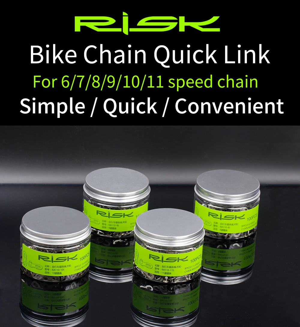 Discount 5 Pair Bike Chain Quick Link Mountain Bicycle Bike Chain Missing Quick Connector Connecting Master Link for 6 7 8 9 10 11 Speed 0