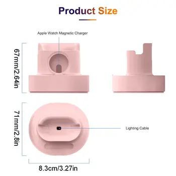 

3 in 1 Charging Stand for AppleWatch i-Phone AirPod Charger Holder Docking Rack B85B